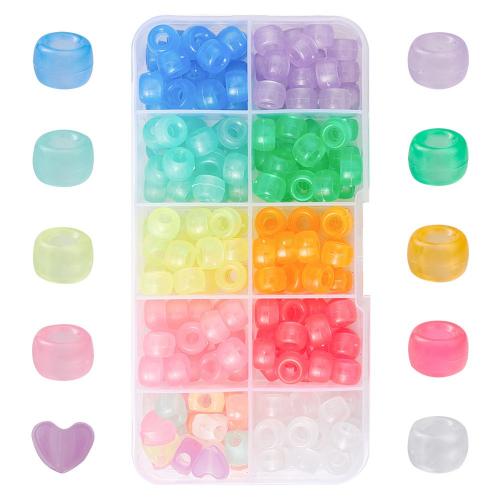 DIY Jewelry Supplies, Plastic, with Plastic Box, Rectangle, mixed colors, 128x8.70x27.20mm, 200PCs/Box, Sold By Box