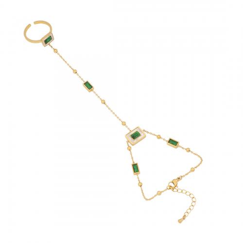 304 Edelstahl Ringarmband, goldfarben plattiert, verschiedene Stile für Wahl & für Frau, Größe:8, verkauft von PC