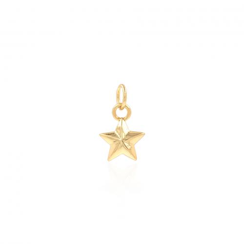 Brass Jewelry Pendants Star 18K gold plated fashion jewelry & DIY nickel lead & cadmium free Sold By PC