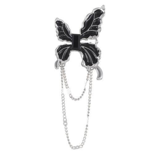 Zinc Alloy Brooches Butterfly & for woman & enamel & with rhinestone nickel lead & cadmium free Sold By PC