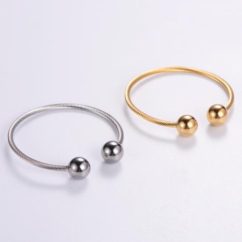 Stainless Steel Bangle, 316L Stainless Steel, Adjustable & fashion jewelry & Unisex, more colors for choice, Inner Diameter:Approx 60mm, Sold By PC