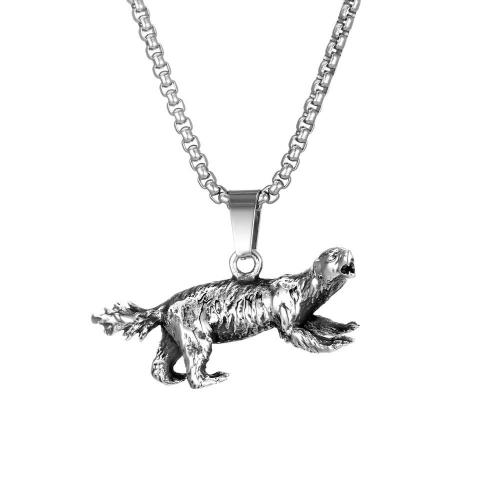 Stainless Steel Jewelry Necklace, 304 Stainless Steel, Animal, polished, fashion jewelry & different styles for choice & for man, more colors for choice, Sold By PC