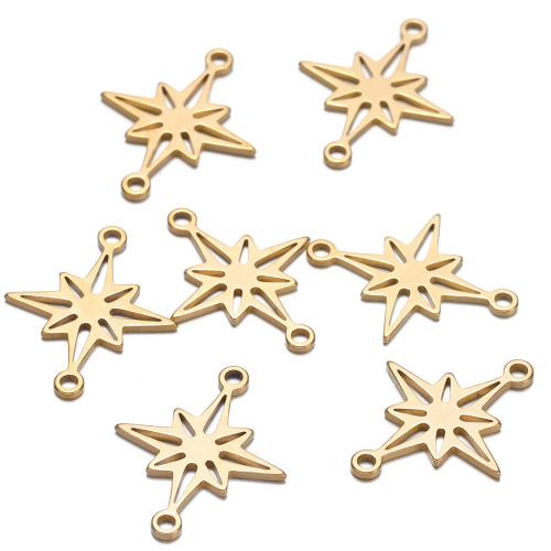 Stainless Steel Connector 304 Stainless Steel Hexagram plated DIY Sold By Bag