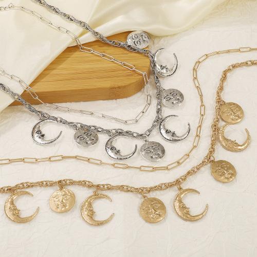 Tibetan Style Jewelry Necklace, plated, Double Layer & fashion jewelry & for woman, more colors for choice, nickel, lead & cadmium free, Length:Approx 17-20 Inch, Sold By PC