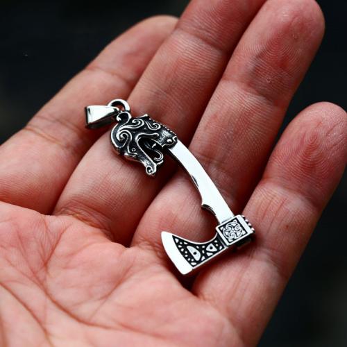 Stainless Steel Pendants 304 Stainless Steel Axe polished vintage & DIY original color Sold By PC