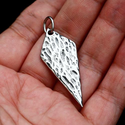 Stainless Steel Pendants, 304 Stainless Steel, Geometrical Pattern, polished, DIY, original color, 19.80x53.20mm, Sold By PC