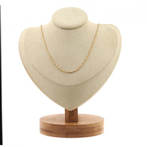 Messingkette Halskette, Messing, mit Verlängerungskettchen von 4cm, plattiert, Modeschmuck & für Frau, keine, frei von Nickel, Blei & Kadmium, 1.30x0.30x1mm, Länge ca. 45 cm, verkauft von PC