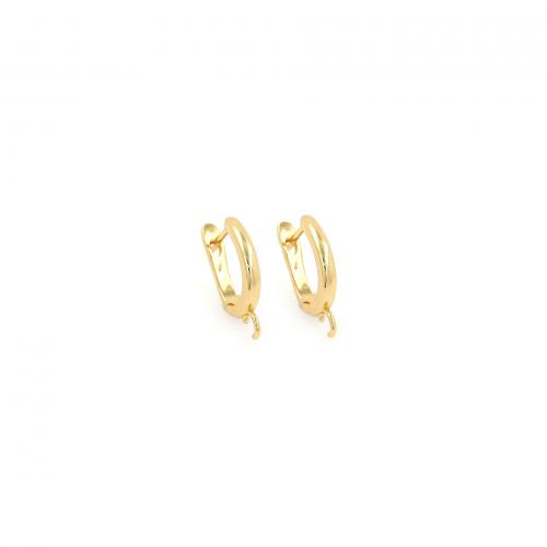 Brass Hoop Earring Components, 18K gold plated, fashion jewelry & DIY, nickel, lead & cadmium free, 12.50x20.50x2.50mm, Sold By Pair