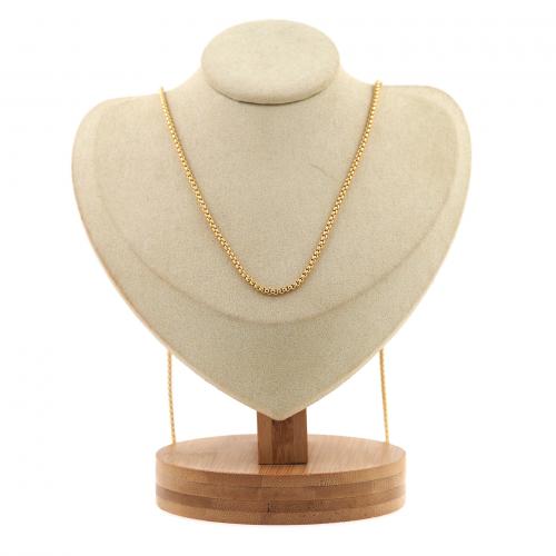 Messingkette Halskette, Messing, plattiert, Modeschmuck & für Frau, keine, frei von Nickel, Blei & Kadmium, 2x1mm, Länge ca. 45 cm, verkauft von PC