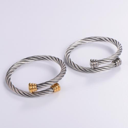 Stainless Steel Bangle, 316L Stainless Steel, Adjustable & fashion jewelry & for woman, more colors for choice, Inner Diameter:Approx 60mm, Sold By PC