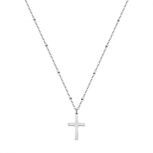 Edelstahl Schmuck Halskette, 304 Edelstahl, Kreuz, Modeschmuck & für Frau, keine, 20mm, verkauft per ca. 45 cm Strang
