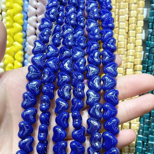 PorseleinJuwelen Beads, Porselein, Hart, DIY, meer kleuren voor de keuze, 10x12mm, 30pC's/Strand, Verkocht door Strand