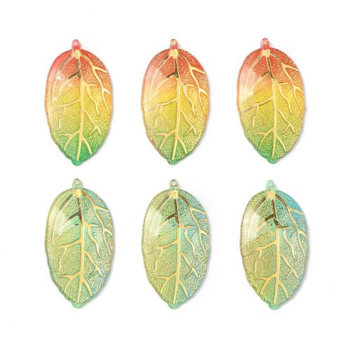 Acrylic Pendants, Leaf, DIY, more colors for choice, 21x15.70mm, 20PCs/Bag, Sold By Bag