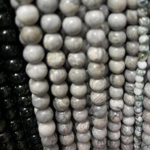Perles bijoux en pierres gemmes, Carte Pierre, Rond, DIY, 6mm, Vendu par Environ 38 cm brin