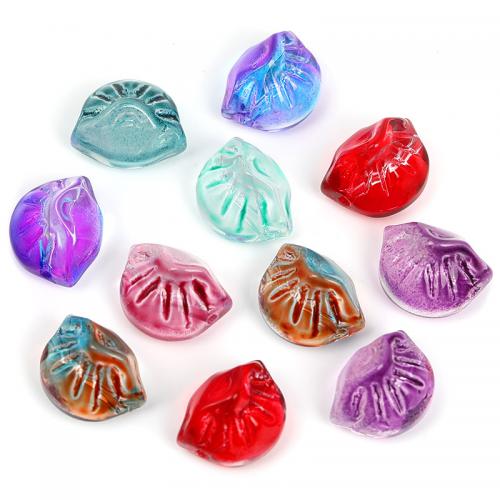 Plated Lampwork Beads, colorful plated, DIY, more colors for choice, 10.40x13.10mm, Approx 100PCs/Bag, Sold By Bag