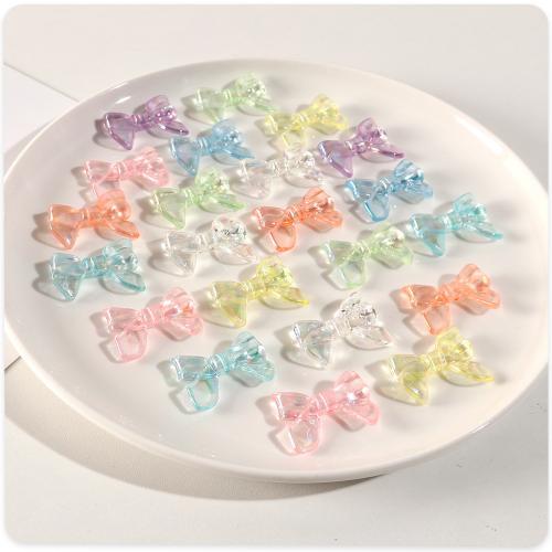 Plated Acrylic Beads, Bowknot, AB color plated, DIY, more colors for choice, 31x21mm, Hole:Approx 2mm, Approx 10PCs/Bag, Sold By Bag
