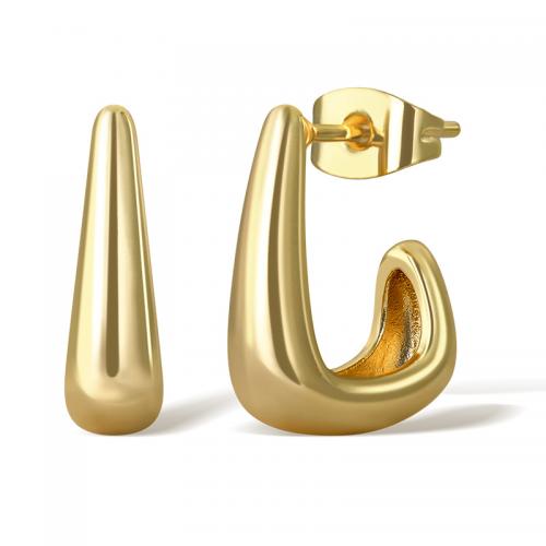 Brass Stud Earring plated for woman golden Sold By PC