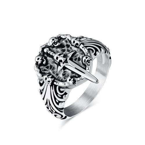 Titanium Steel Finger Ring, polished, Unisex & different size for choice, more colors for choice, Sold By PC