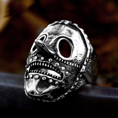 Titanium Čelik Finger Ring, Lobanja, uglađen, Berba & različite veličine za izbor & za čovjeka, izvorna boja, Veličina:7-13, Prodano By PC