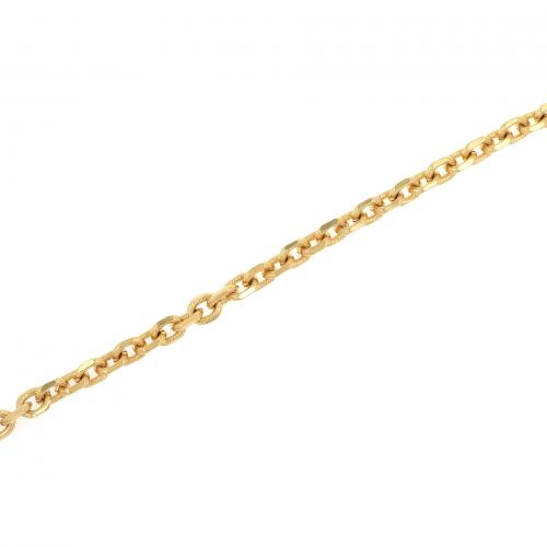 Brass Necklace Chain 18K gold plated fashion jewelry & DIY nickel lead & cadmium free Sold By m