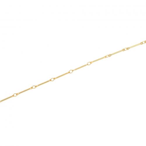 Латунь ожерелье цепь, 18K позолоченный, ювелирные изделия моды & DIY, не содержит никель, свинец, 14x1mm, продается м