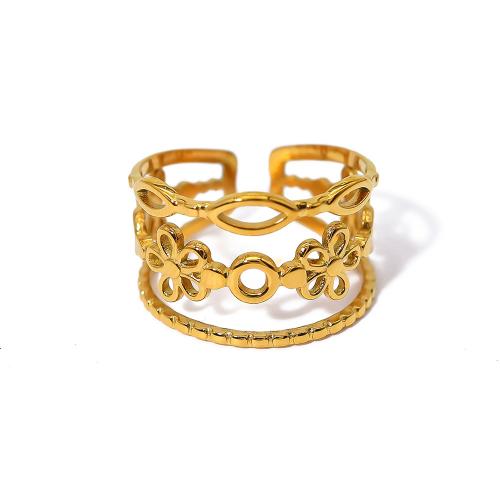 Ring Finger Titantium stali, biżuteria moda & dla kobiety, złoty, sprzedane przez PC
