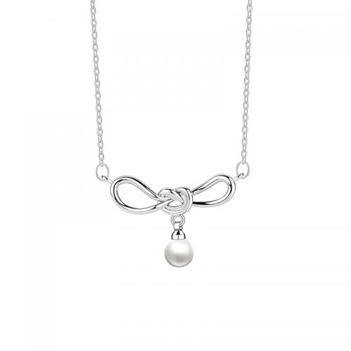 Titanová ocel náhrdelník, Titanium ocel, s Plastové Pearl, s 5cm extender řetězce, módní šperky & pro ženy, 24.50x15.10mm, Prodáno za Cca 40 cm Strand