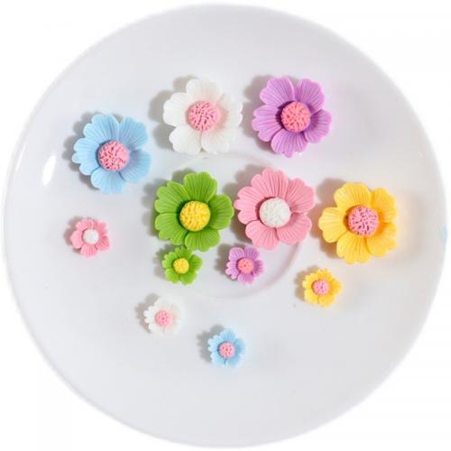Mobile Phone DIY Decoration, Resin, Flower, different size for choice, more colors for choice, Approx 10PCs/Bag, Sold By Bag
