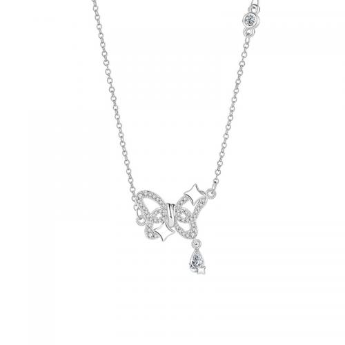 Titanstahl Halskette, mit Verlängerungskettchen von 5cm, Modeschmuck & Micro pave Zirkonia & für Frau, Länge:ca. 40 cm, verkauft von PC