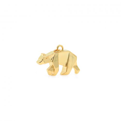 Brass Jewelry Pendants Polar Bear 18K gold plated fashion jewelry & DIY nickel lead & cadmium free Sold By PC