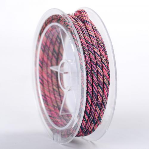 Fahion Cord Jewelry, Golden Threads, with plastic spool, fashion jewelry & DIY, more colors for choice, 3mm, Approx 2m/Spool, Sold By Spool