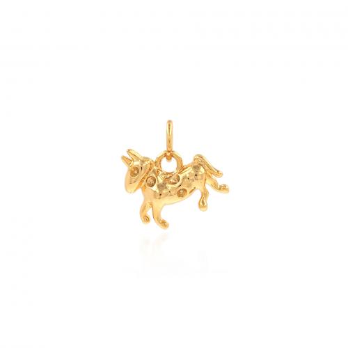 Brass Jewelry Pendants Horse 18K gold plated fashion jewelry & DIY nickel lead & cadmium free Sold By PC
