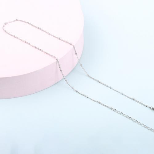 Titanstahl Halskette, mit Verlängerungskettchen von 5cm, Modeschmuck & unisex, keine, 1.50mm, verkauft per ca. 40 cm Strang