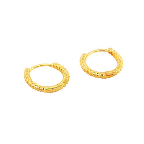Brass Huggie Hoop Earring, Donut, plated, fashion jewelry & for woman, more colors for choice, nickel, lead & cadmium free, 17x15.60mm, Sold By Pair