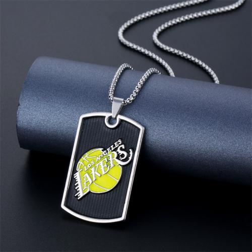 Titanium Steel Necklace with Zinc Alloy plated fashion jewelry & enamel black Length 70 cm Sold By PC
