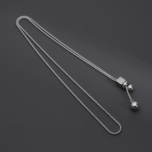 Titanium Steel Sweater Necklace fashion jewelry & Unisex Length Approx 29.1 Inch Sold By PC