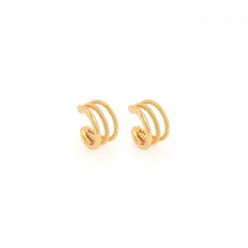 Fashion Earring Cuff and Wraps, Brass, 18K gold plated, fashion jewelry & Unisex & hollow, nickel, lead & cadmium free, 12.80x13.60x8.40mm, Sold By Pair