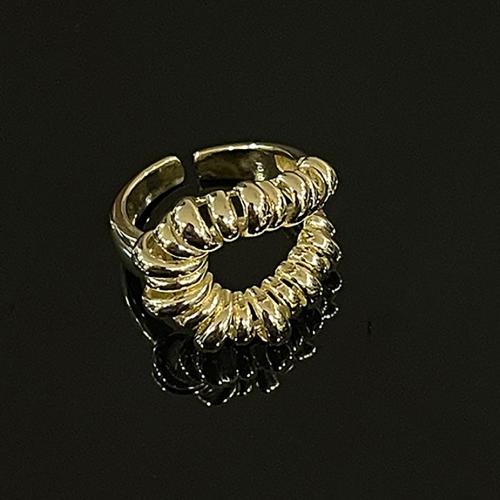 Brass δάχτυλο του δακτυλίου, Ορείχαλκος, Συνδετήρα, επιχρυσωμένο, κοσμήματα μόδας & για τη γυναίκα, νικέλιο, μόλυβδο και κάδμιο ελεύθεροι, Μέγεθος:7, Sold Με PC