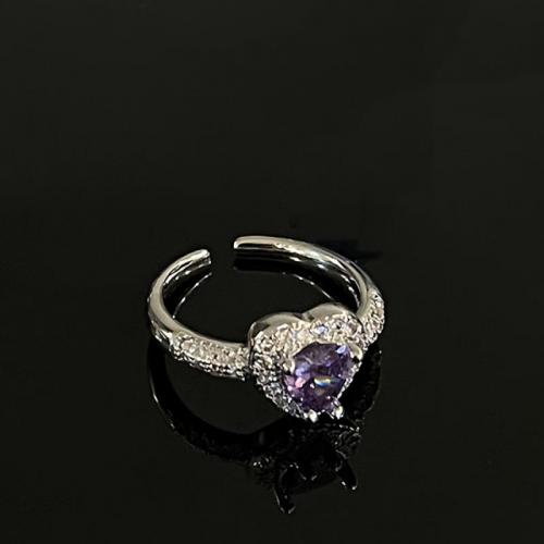 Krychlový Circonia Micro vydláždit mosazný prsten, Mosaz, módní šperky & různé styly pro výběr & micro vydláždit kubické zirkony & pro ženy, nikl, olovo a kadmium zdarma, Velikost:7, Prodáno By PC