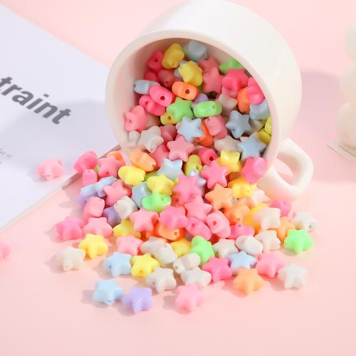 Plastic Beads Star DIY 10mm Sold By Lot