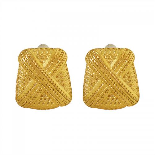 Titan Stahl Ohrring, Titanstahl, Modeschmuck & für Frau, goldfarben, 21x18mm, verkauft von Paar