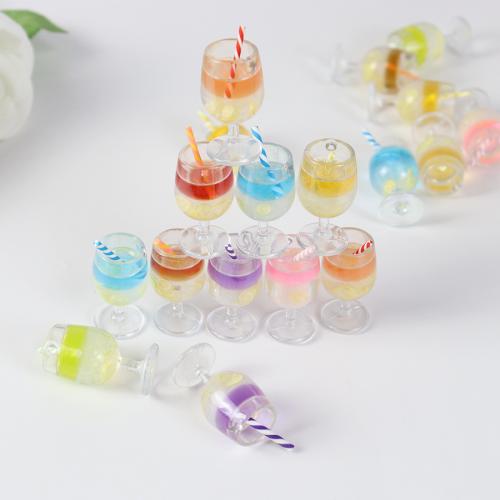 Resin Pendant Cup fashion jewelry & DIY mixed colors Approx Sold By Bag