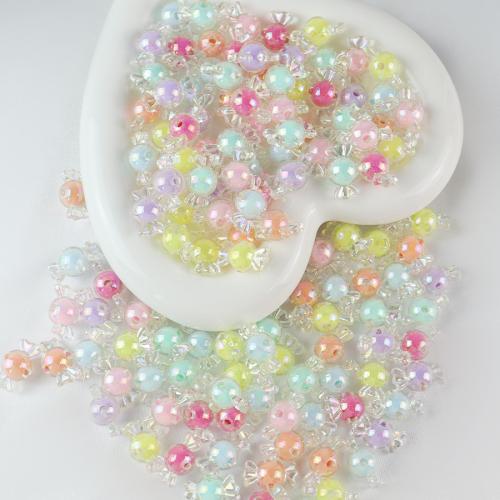 Acryl Schmuck Perlen, Bonbons, Modeschmuck & DIY, gemischte Farben, 21x12mm, ca. 10PCs/Tasche, verkauft von Tasche