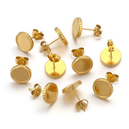 Stainless Steel Earring Stud Component 304 Stainless Steel DIY Sold By Bag