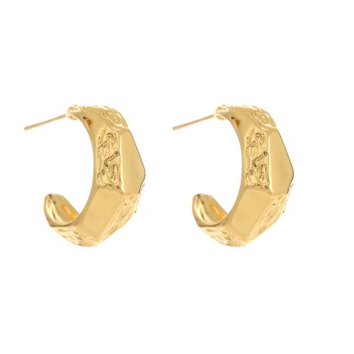 Brass Stud Earring, gold color plated, fashion jewelry & for woman, golden, nickel, lead & cadmium free, 22x10mm, Sold By Pair