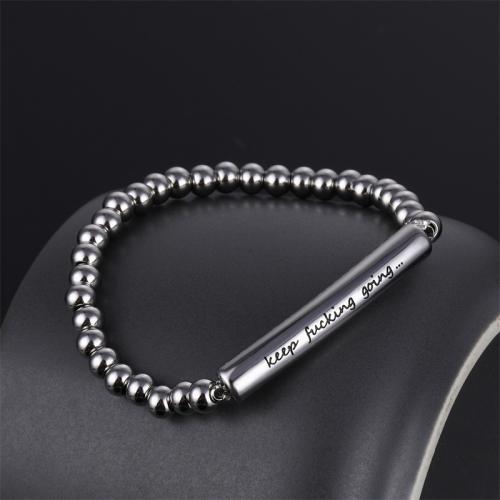 Titanium Steel Bracelet & Bangle, plated, fashion jewelry, more colors for choice, Sold By PC