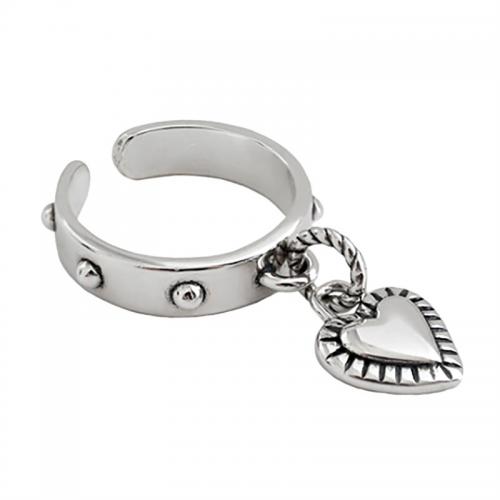Brass Finger Ring Heart plated fashion jewelry & for woman original color nickel lead & cadmium free Inner mm Sold By PC