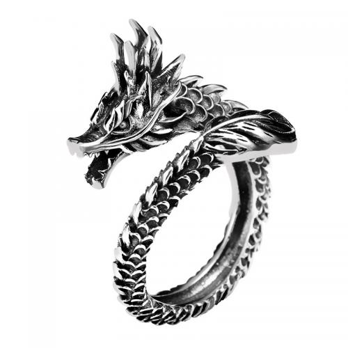Brass Finger Ring, Dragon, plated, fashion jewelry & for man, original color, nickel, lead & cadmium free, Diameter :18mm, width :14mm., Sold By PC