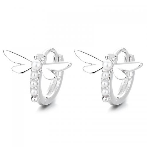 925 Sterling Silber Ohrringe, mit Kunststoff Perlen, plattiert, für Frau, keine, 11.40x12.50mm, verkauft von Paar