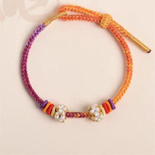 Fashion Bracelet Cord Cotton Cord handmade DIY & Unisex & braided multi-colored Sold By PC